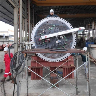 플랜지 밀봉 표면에서 휴대용 플랜지 페이스 머신의 응용